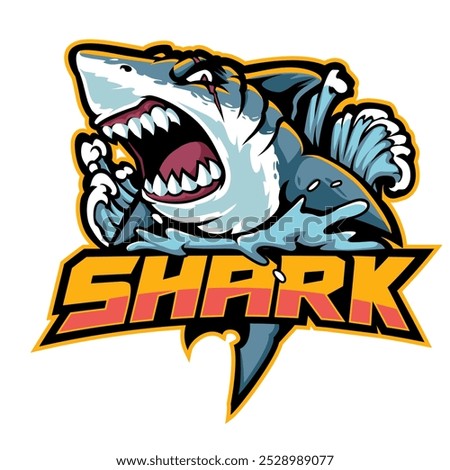Shark Mascot. E-Sport Logo. Shark Attack.