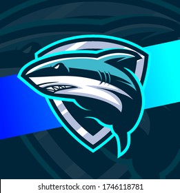 Shark Mascot Esport Logo Design Stock Vector (Royalty Free) 1746118781 ...