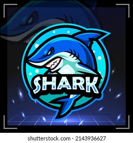 Shark mascot. esport logo design