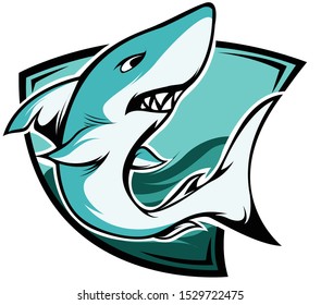 Shark Mascot Esport Logo Illustration Stock Vector (Royalty Free ...