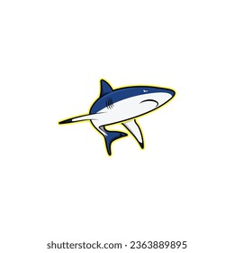 Shark mascot isolated vector graphics