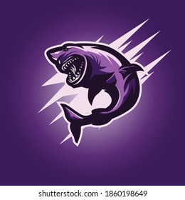 Shark Mascot Logo Editable File Vector
