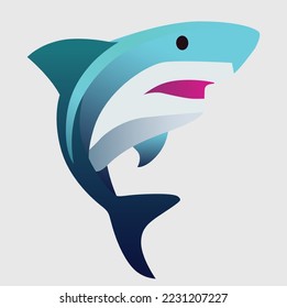 Shark Mascot Logo, Shark vector design, Fish Gradient Logo Design, Shark Minimal logo, Branding, Creative logo designs, vector illustration, Sports Shark Vector Gradient Icon, Esports Symbol - Shutterstock ID 2231207227