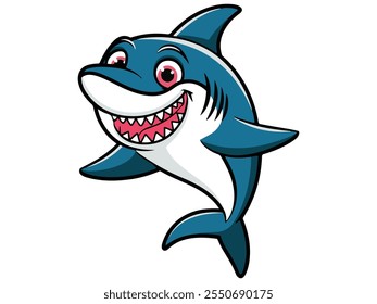 A shark mascot logo vector illustration