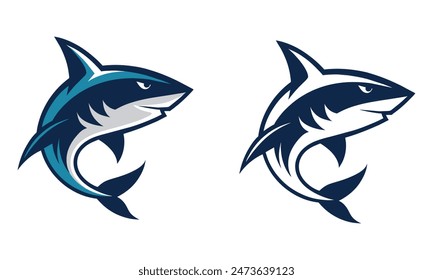 Shark Mascot.vector illustration on white background
