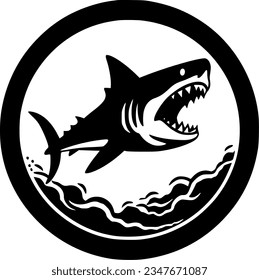 Shark - Minimalist and Flat Logo - Vector illustration