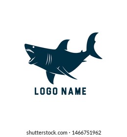 Shark Minimalist Silhouette Logo Design Shark Stock Vector (Royalty ...