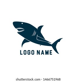 Shark Minimalist Silhouette Logo Design Shark Stock Vector (Royalty ...