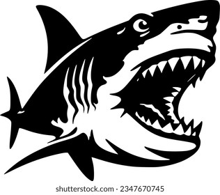 Tiburón | Silueta minimalista y simple - Ilustración vectorial