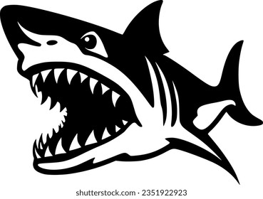 Shark | Minimalist and Simple Silhouette - Vector illustration