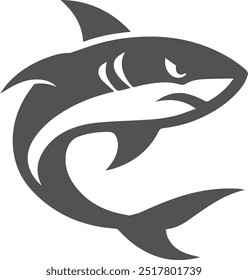Tiburón - Imagen de Vector de silueta minimalista y simple