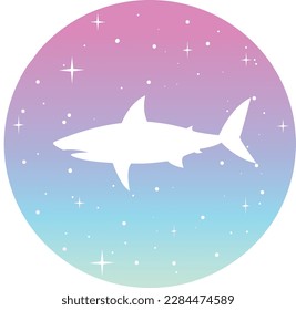 Shark minimalist vector wallpaper and illustration. Ready  to use on your content.