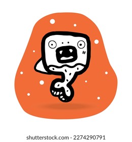 Shark Monster, cartoon mascot character. Vector Flat web design element for website or app, graphic design, logo, web site, social media, mobile app, ui illustration.