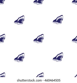 shark mouth angry fish pattern