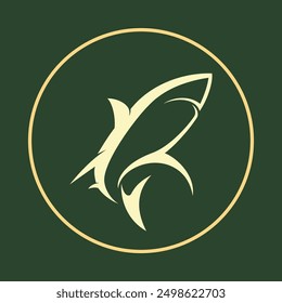 Shark notable trendy icon beautiful abstract vector illustration artwork colorful design