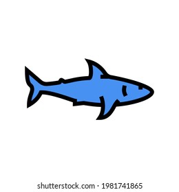 shark ocean color icon vector. shark ocean sign. isolated symbol illustration