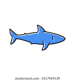 shark ocean color icon vector. shark ocean sign. isolated symbol illustration