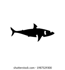 shark ocean glyph icon vector. shark ocean sign. isolated contour symbol black illustration