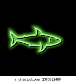 shark ocean neon light sign vector. shark ocean illustration