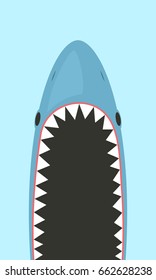 Shark with open mouth. Vector illustration