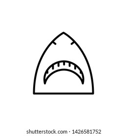 Shark (Outline Stroke Animal Icon Vector Illustration - Vector)
