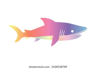 Shark Pastel Metallic Sticker Design