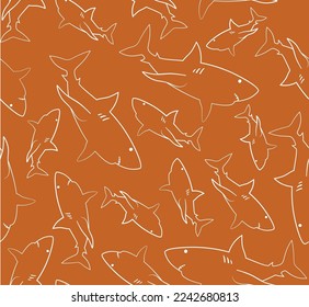 Shark pattern all over print