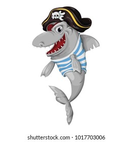 Shark Pirate on a white background
