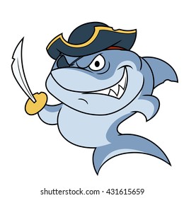 Shark pirate with sabre 2