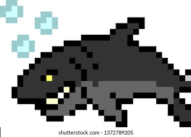 shark pixels art
