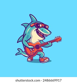 Shark Playing Guitar For Your Merchandise