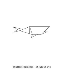 Shark Polygonal Lines, can use for Logo, Pictogram, Animal Figure, Website, Apps, or Graphic Design Element. Vector Illustration