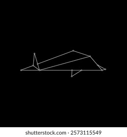 Shark Polygonal Lines, can use for Logo, Pictogram, Animal Figure, Website, Apps, or Graphic Design Element. Vector Illustration