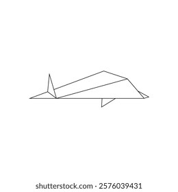 Shark Polygonal Lines, can use for Logo, Pictogram, Animal Figure, Website, Apps, or Graphic Design Element. Vector Illustration