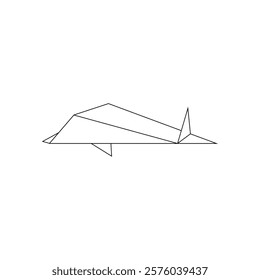 Shark Polygonal Lines, can use for Logo, Pictogram, Animal Figure, Website, Apps, or Graphic Design Element. Vector Illustration