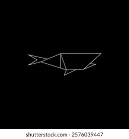 Shark Polygonal Lines, can use for Logo, Pictogram, Animal Figure, Website, Apps, or Graphic Design Element. Vector Illustration