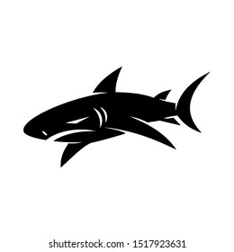 Shark Power logo design vector isolated modern illustration