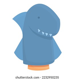 Shark puppet icon cartoon vector. Theater show. Stage child