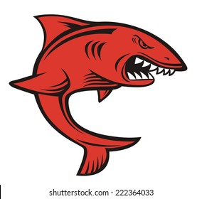 shark red angry
