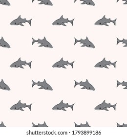 Shark repeat pattern seamless design