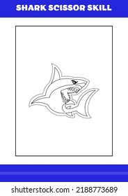 Shark Scissor Skills for Kids. Shark scissor skills for relax and meditation.