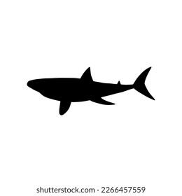 Shark. Sea animal. Marine animal in Scandinavian style.