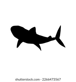 Shark. Sea animal. Marine animal in Scandinavian style.
