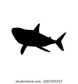 Shark. Sea animal. Marine animal in Scandinavian style.
