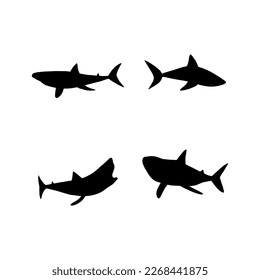 Shark. Sea animal. Marine animal in Scandinavian style.