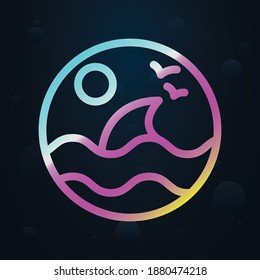 Shark, sea nolan icon. Simple thin line, outline vector of seaside icons for ui and ux, website or mobile application
