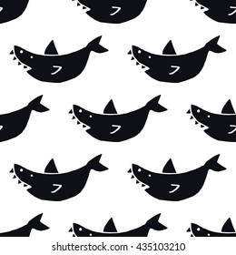 Shark seamless pattern.