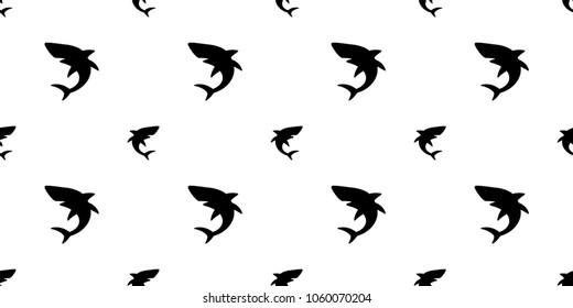 shark seamless pattern dolphin whale vector ocean sea background wallpaper
