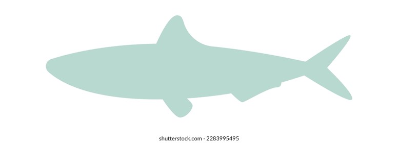 Shark shape flat icon Marine animal silhouette. Vector illustration