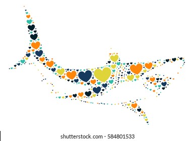 shark shape vector design illustration
